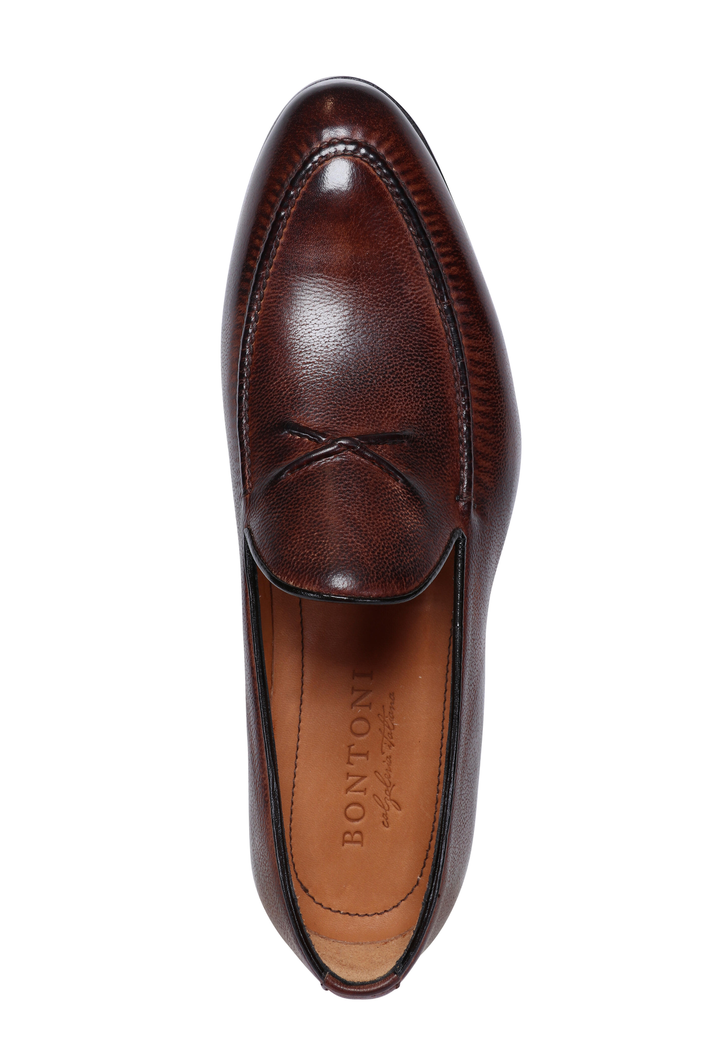 Bontoni - De Bustis Soft Grain Leather Loafer in Light Coco