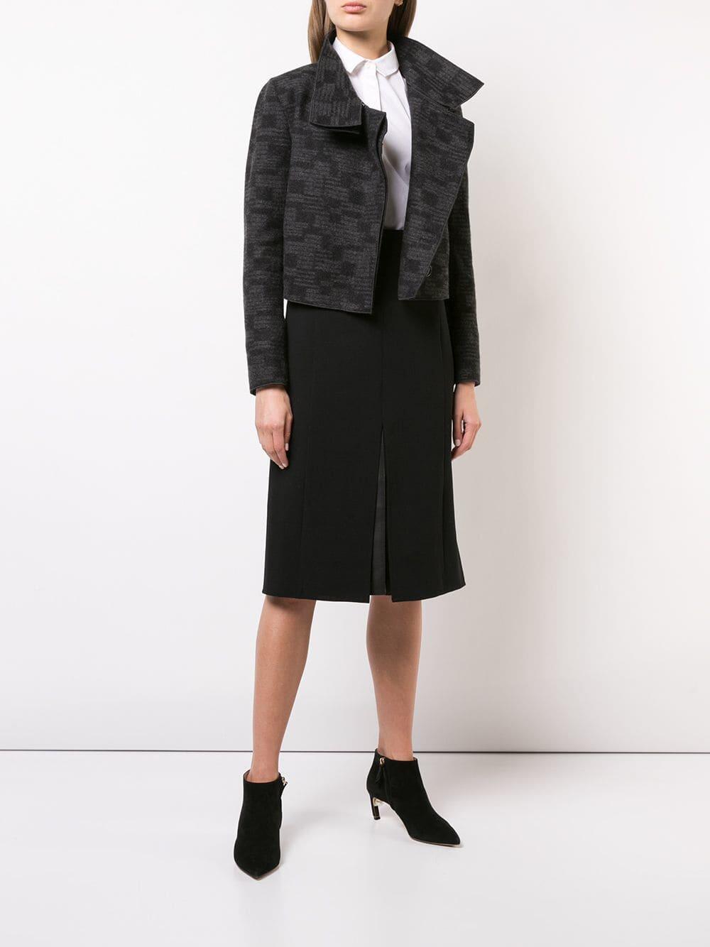 Akris - Rhode Island Slate Gray Cashmere Tweed Jacket