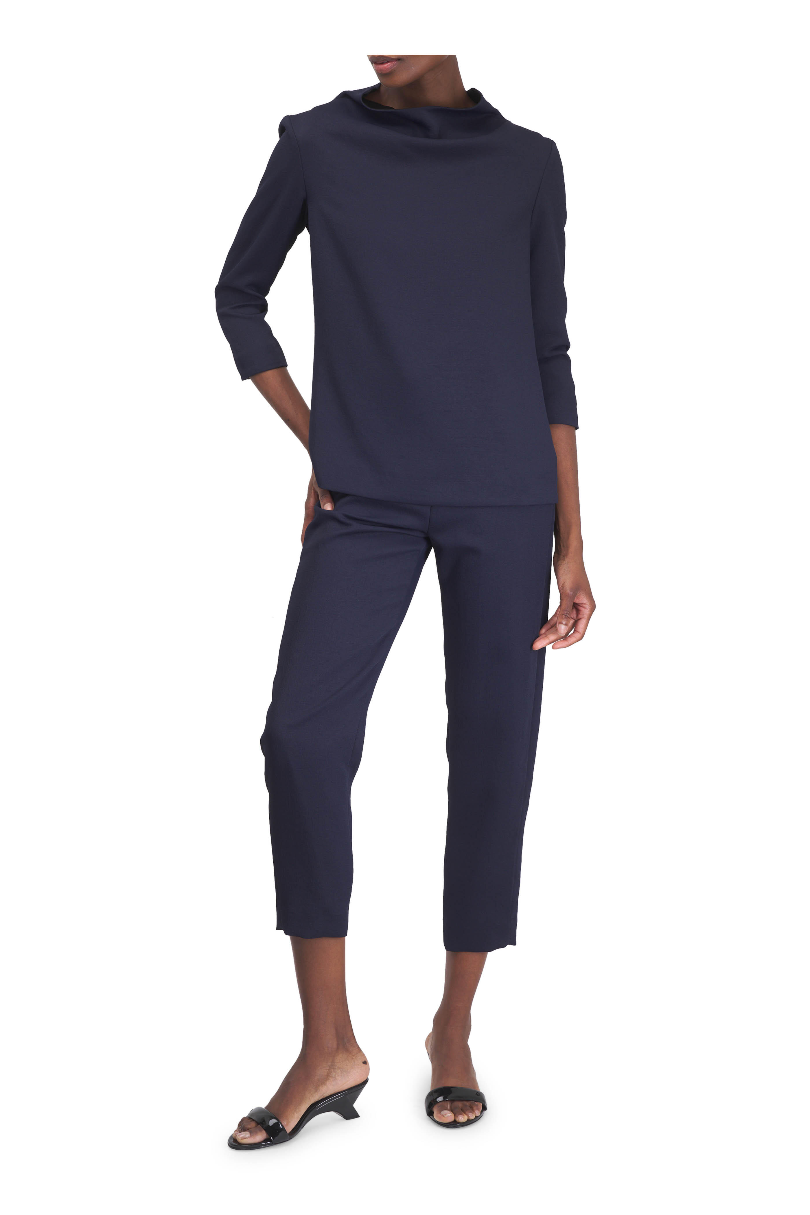 KZ_K Studio - Margaret Navy Blue Blouse