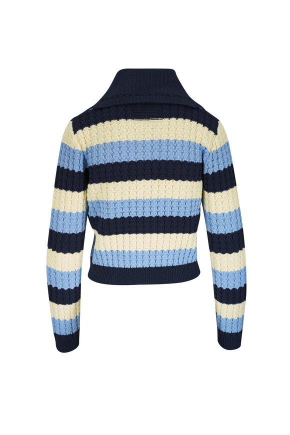 Guest in Residence Kirby Midco Stripe Silk & Cotton Jacket - view 2