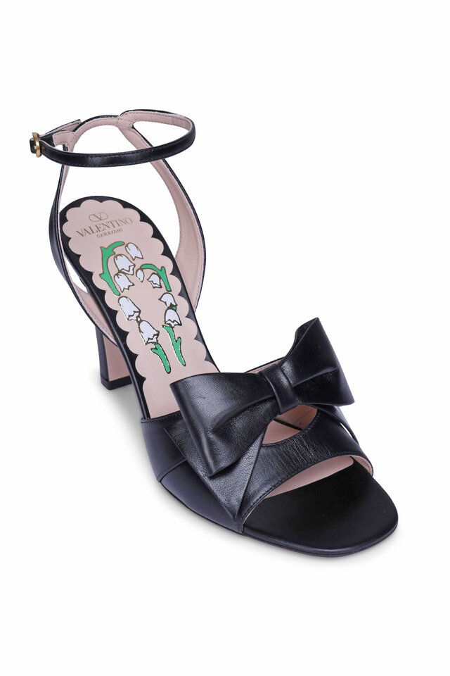 Valentino Garavani - Toile Iconographe Black Mesh Slide Sandal