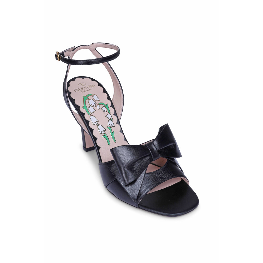 サンダル・ミュール Valentino Garavani Bowow Sandal VALENTINO GARAVANI Bowow 95 bow-detailed leather sandals