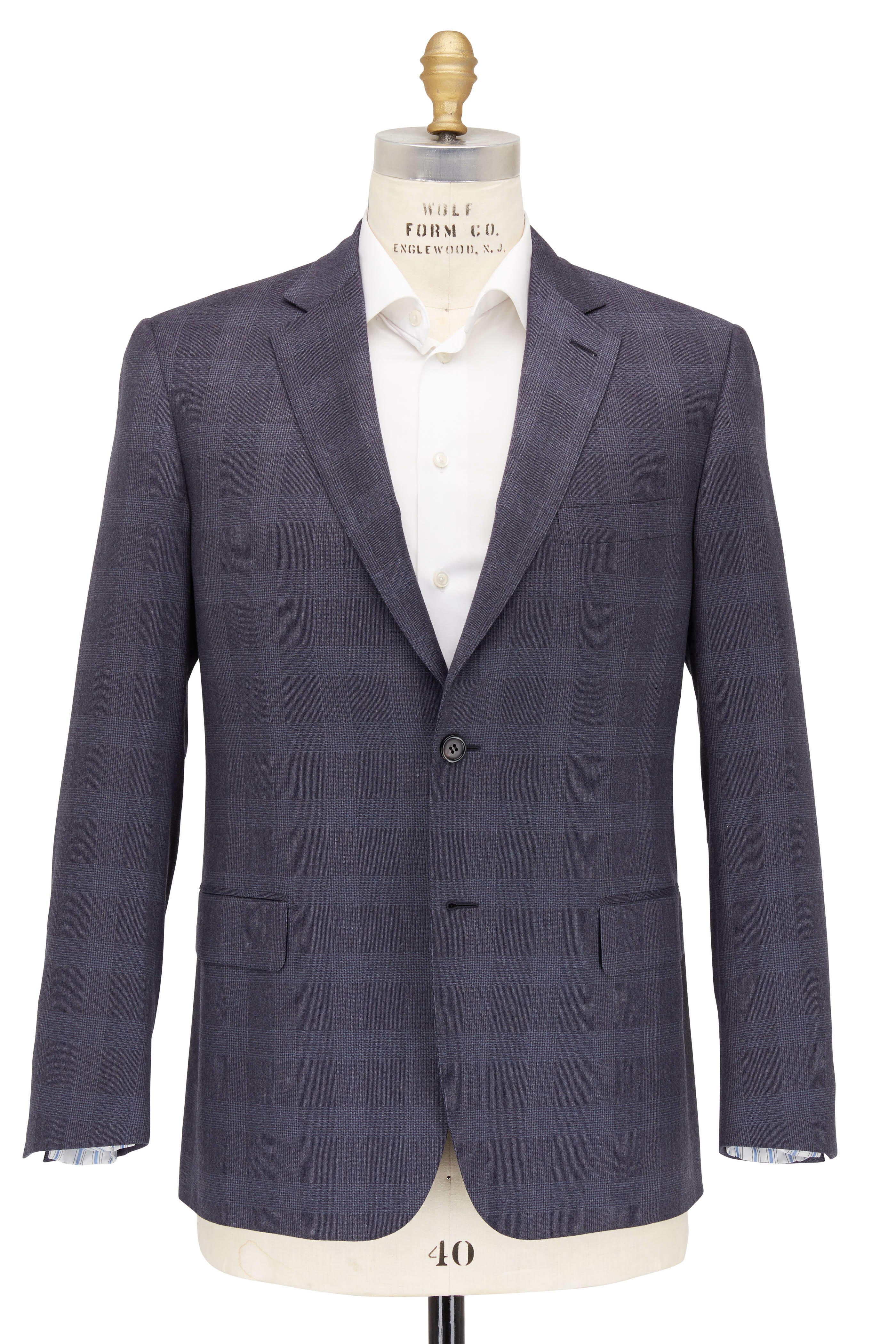 Brioni - Slate Gray Wool Plaid Suit | Mitchell Stores