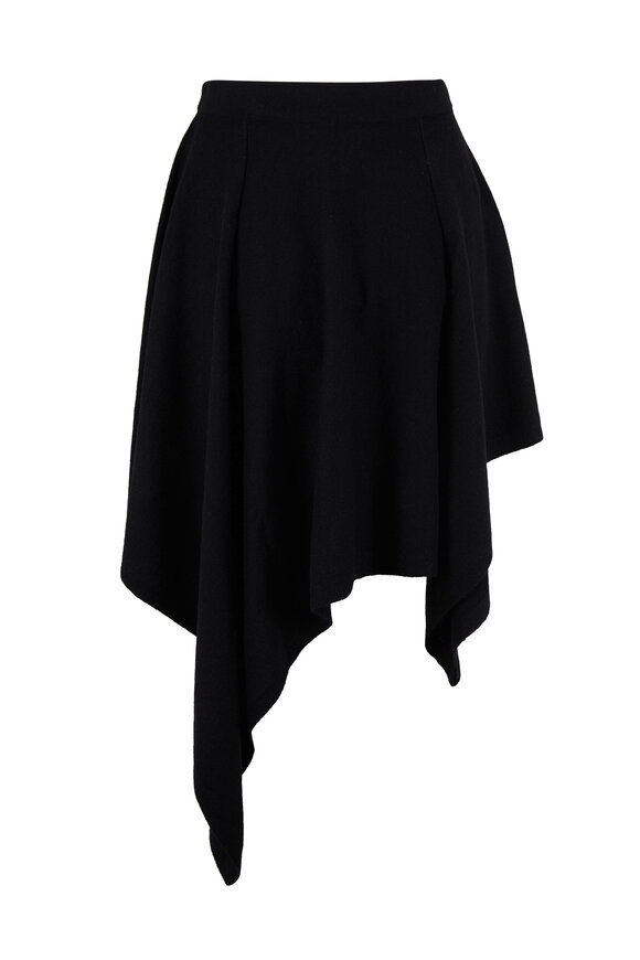 Michael Kors Collection - Black Cashmere Asymmetric Skirt