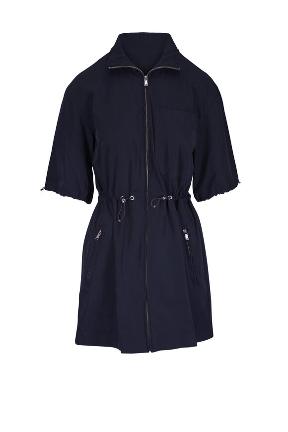 Veronica Beard - Elthea Black Ribbed Belted Midi Dress