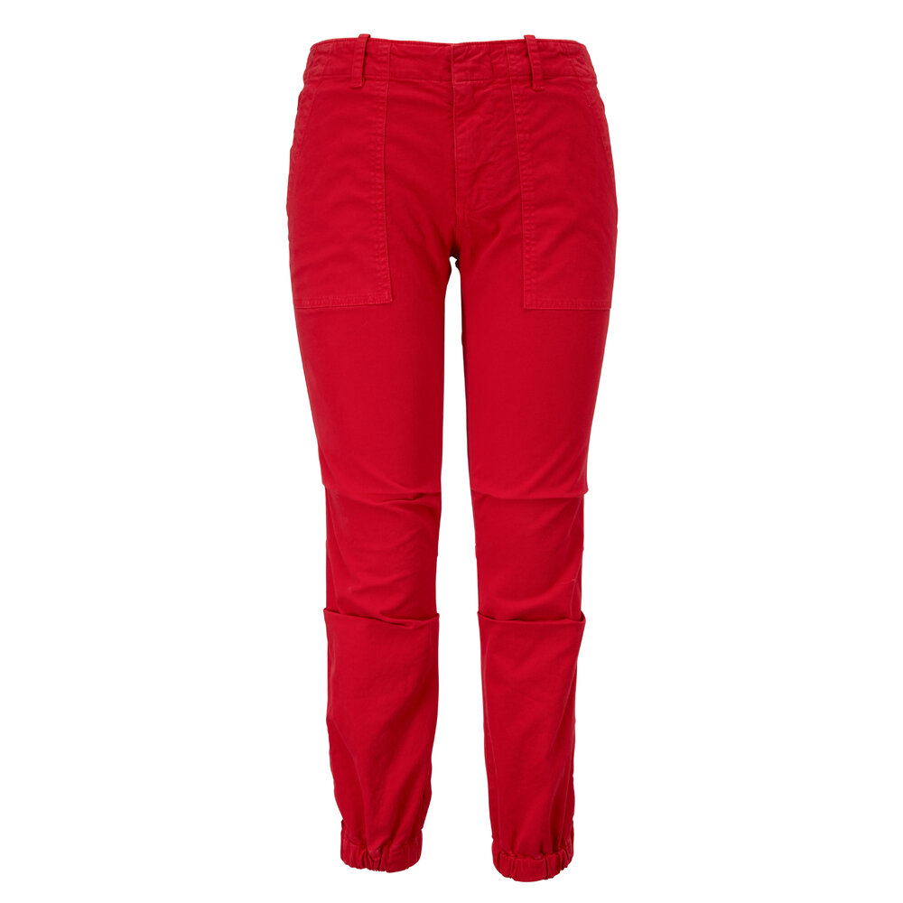 Nili Lotan - Sunfaded Red Cropped Military Pant | Mitchell Stores
