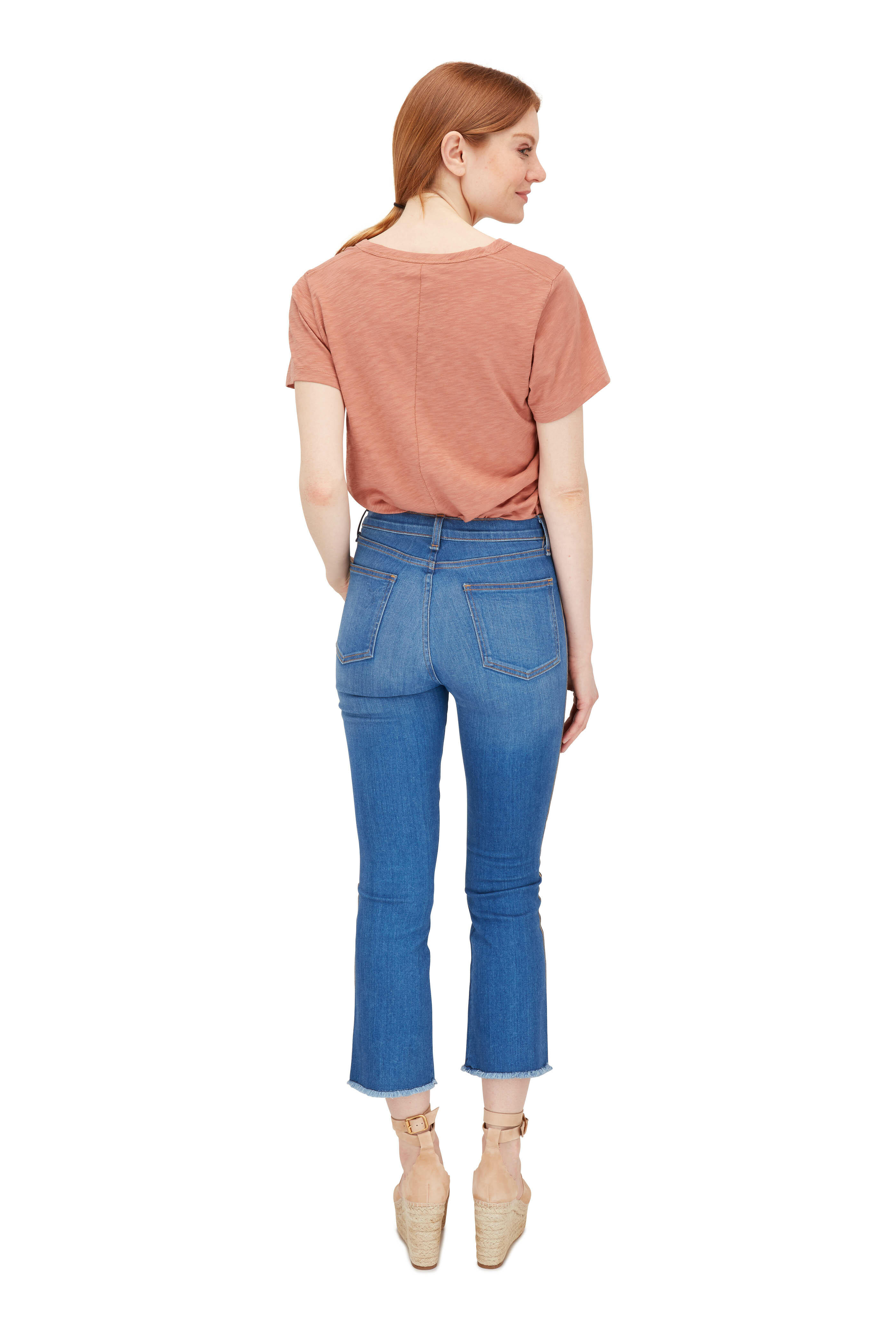 Veronica Beard - Carolyn Jagger Tux Striped Baby Boot Jean