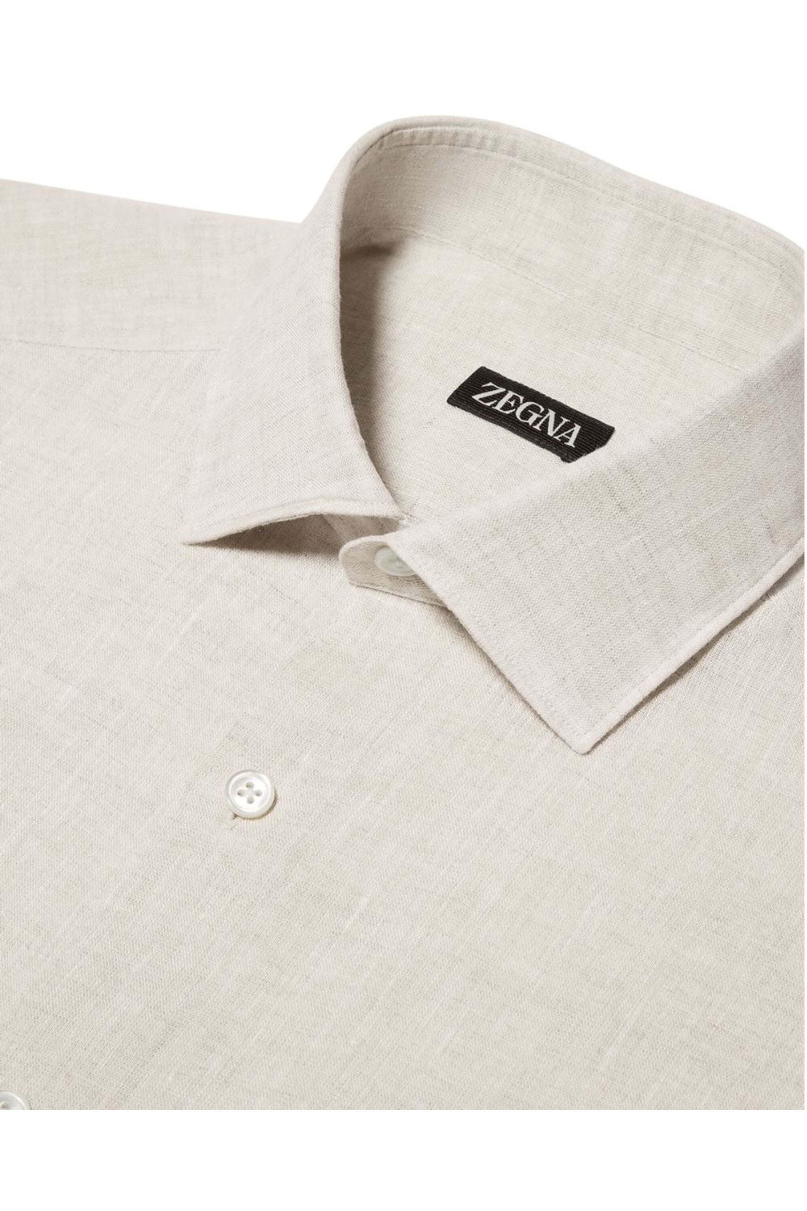 Zegna - Khaki Linen Sportshirt
