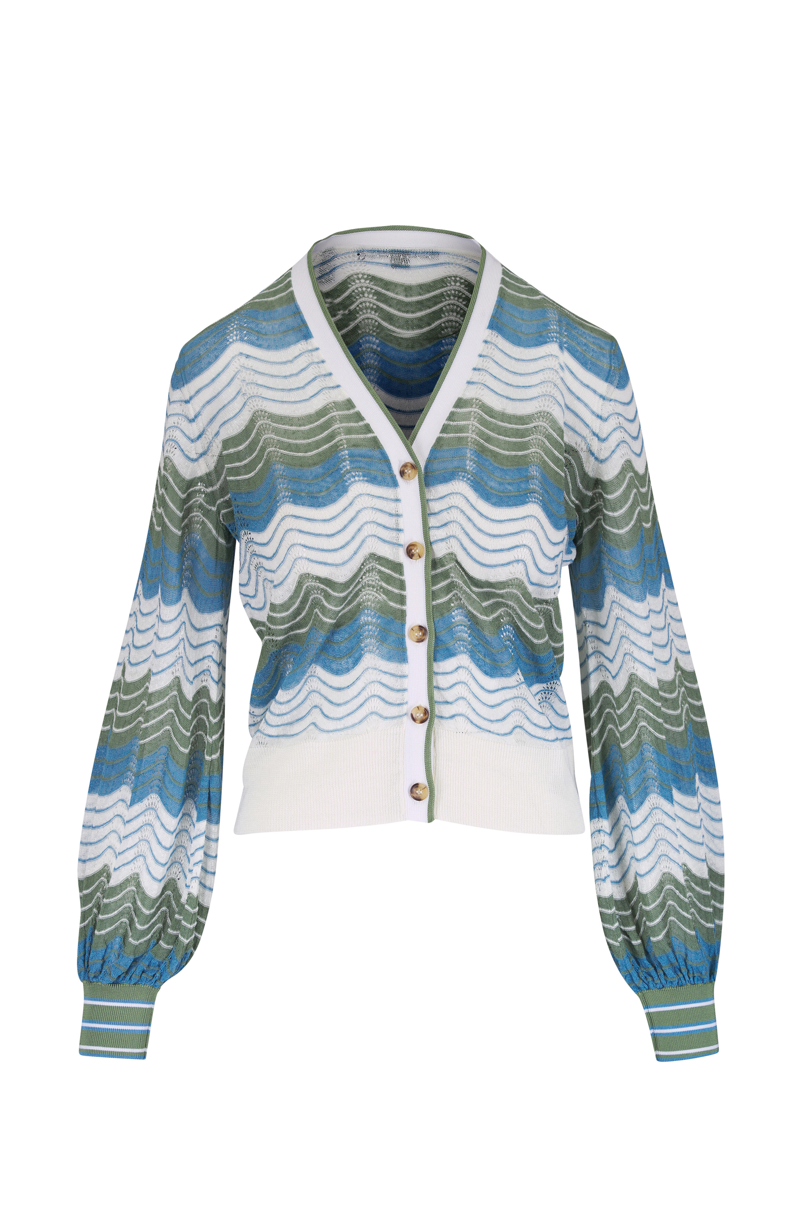 Veronica Beard - Laurinor Dove Multi Pointelle Cardigan
