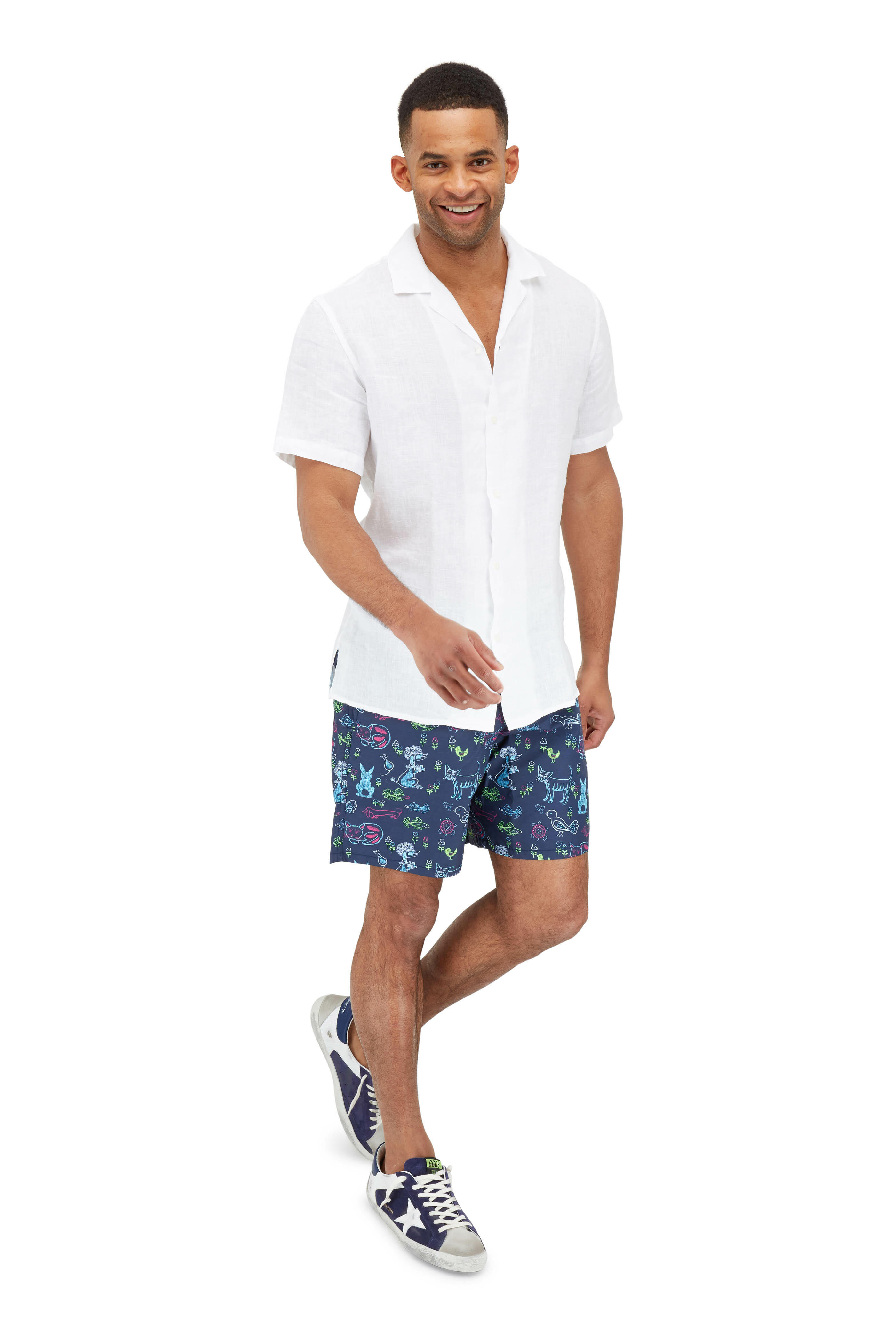 Golden Goose - Superstar Navy Suede White Star Sneaker