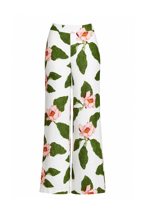 Cara Cara Lotus Ivory Sunflower Linen Pant - view 1