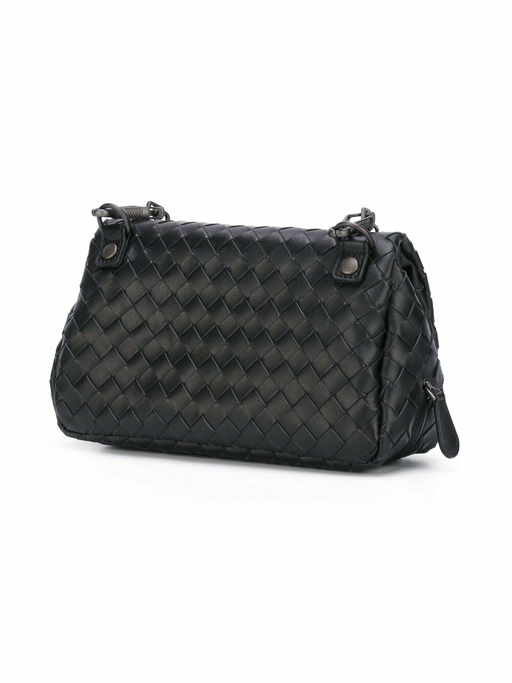 Bottega Veneta - Black Leather Mini Crossbody | Mitchell Stores
