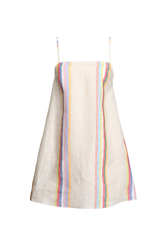 Staud Laura Stripe Linen Mini Dress - view 1