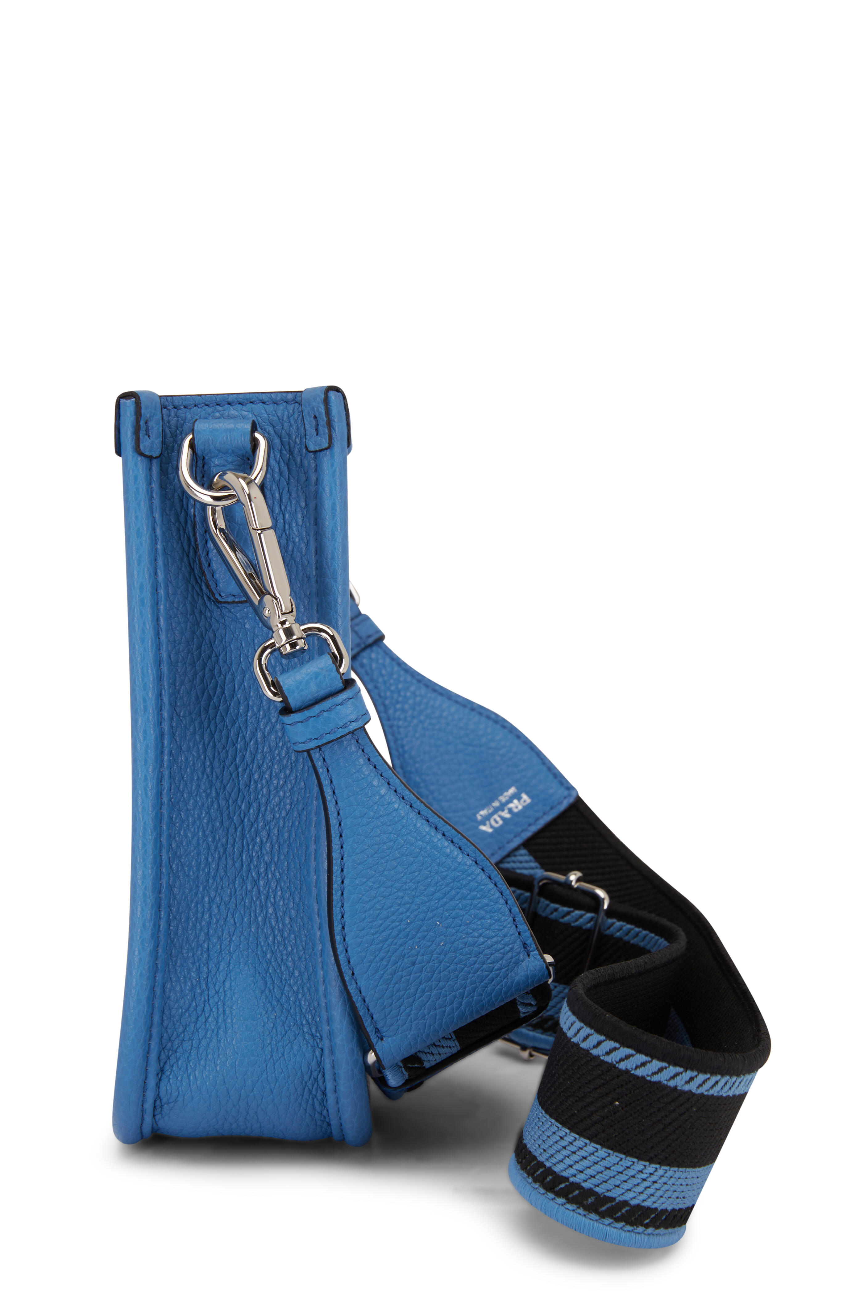 Prada - Flou Blue Leather Mini Shoulder Bag