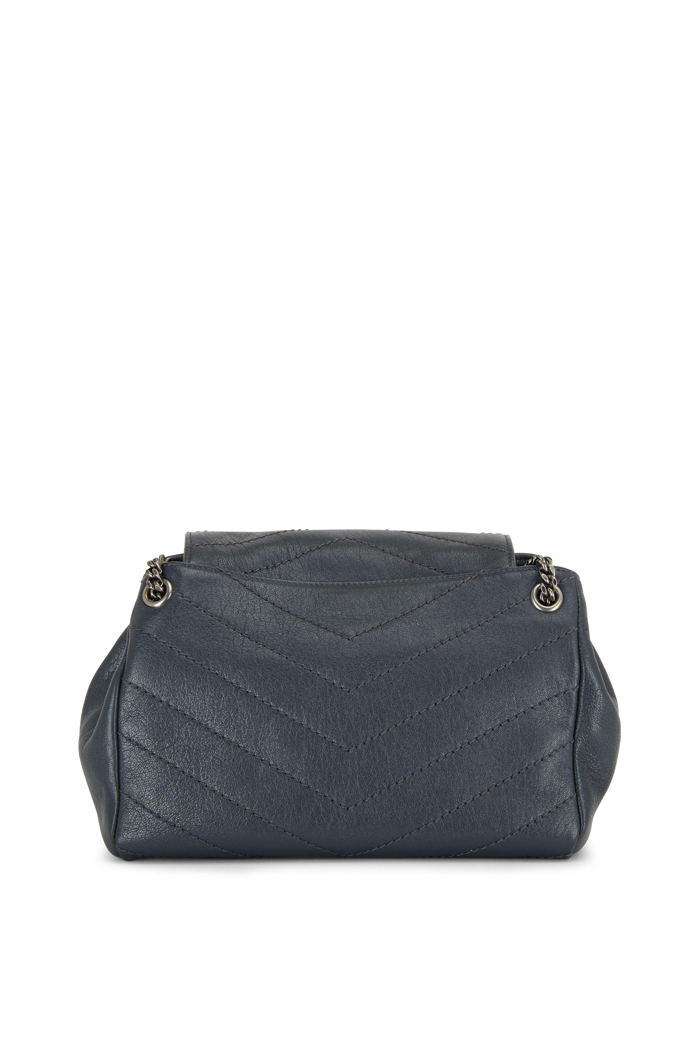 REAL VS FAKE YSL PUFFER SMALL BAG IN QUILTED VINTAGE DENIM AND