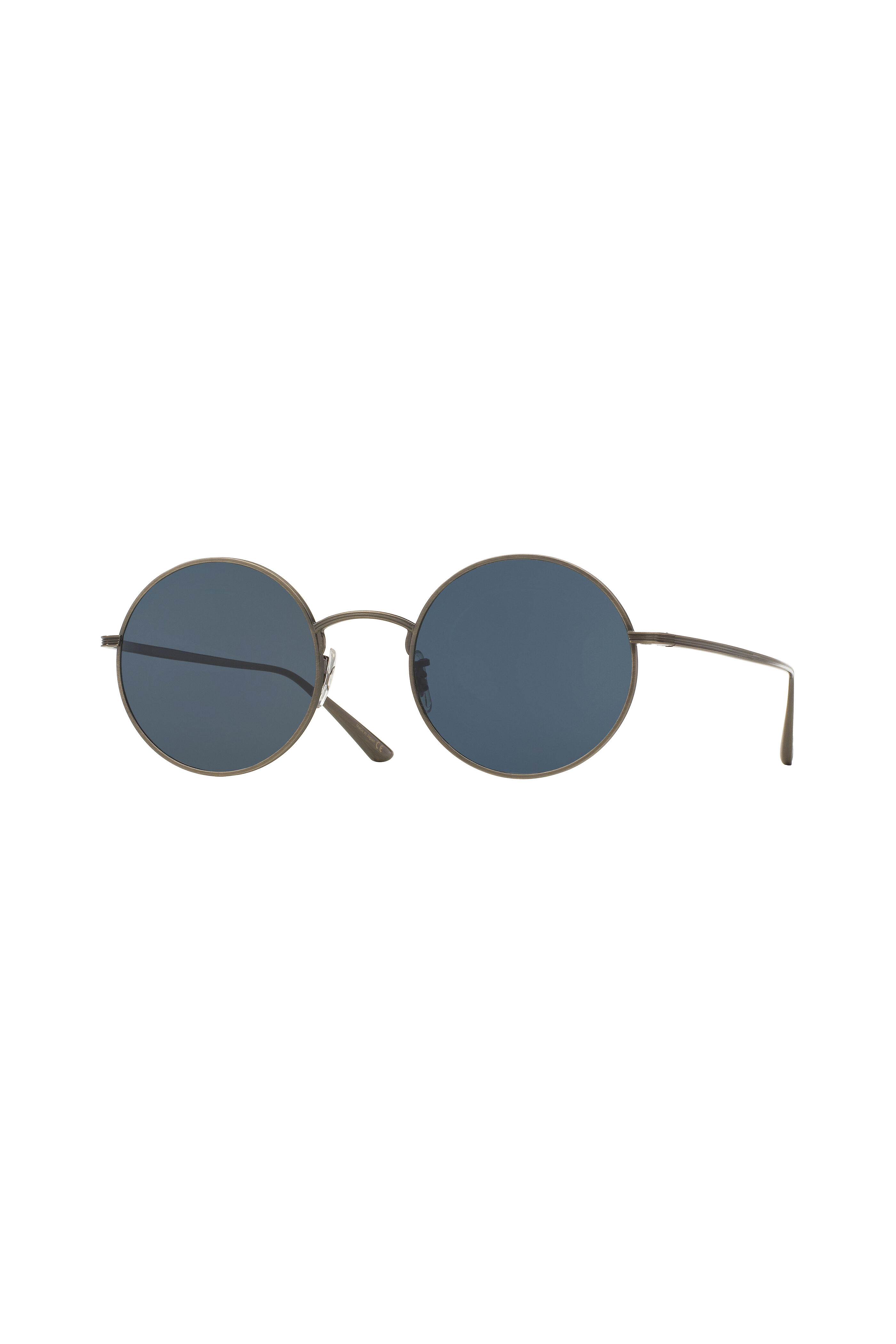 Oliver Peoples - After Midnight Pewter & Blue Round Sunglasses