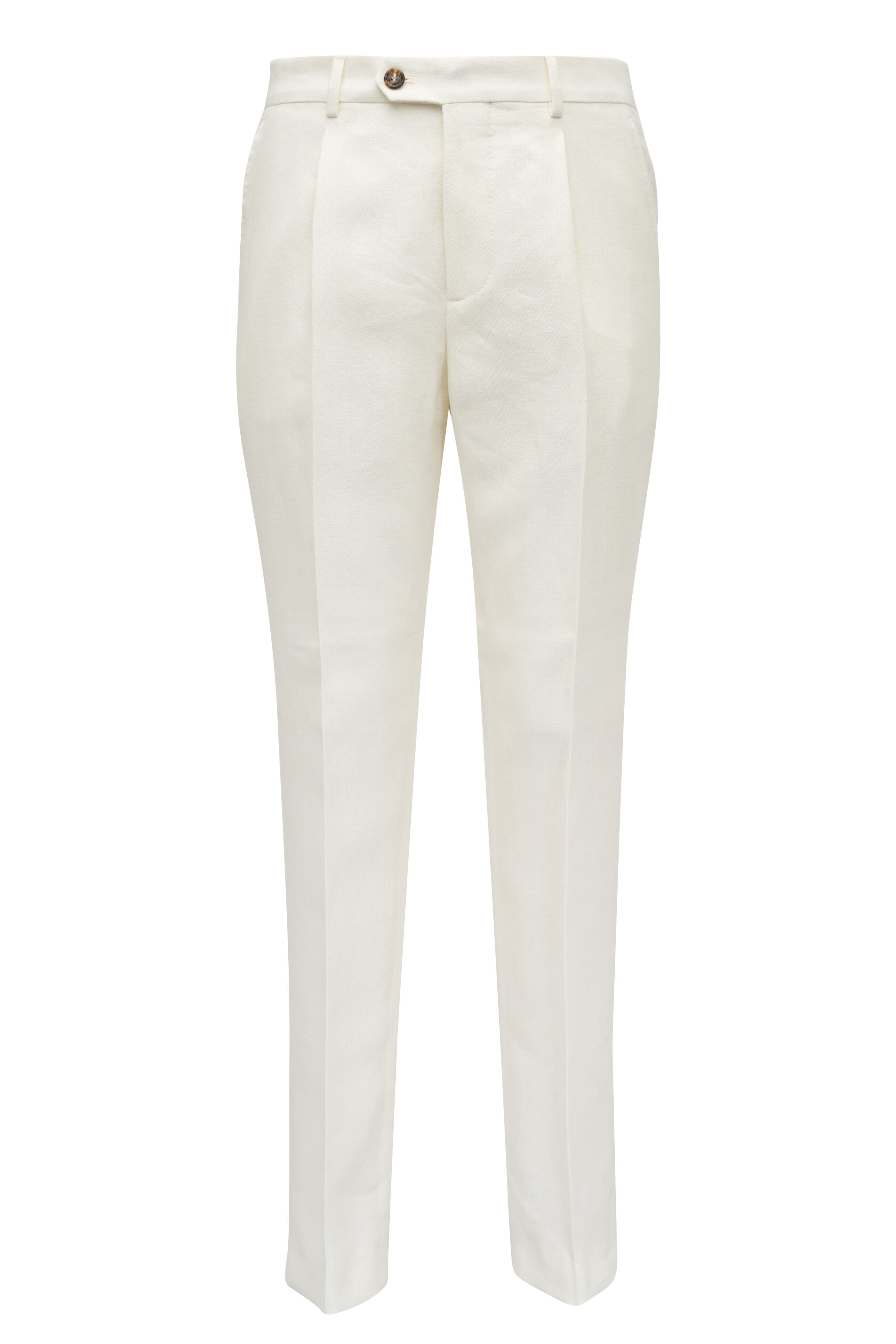 Brunello Cucinelli - Off White Double Pleat Pant