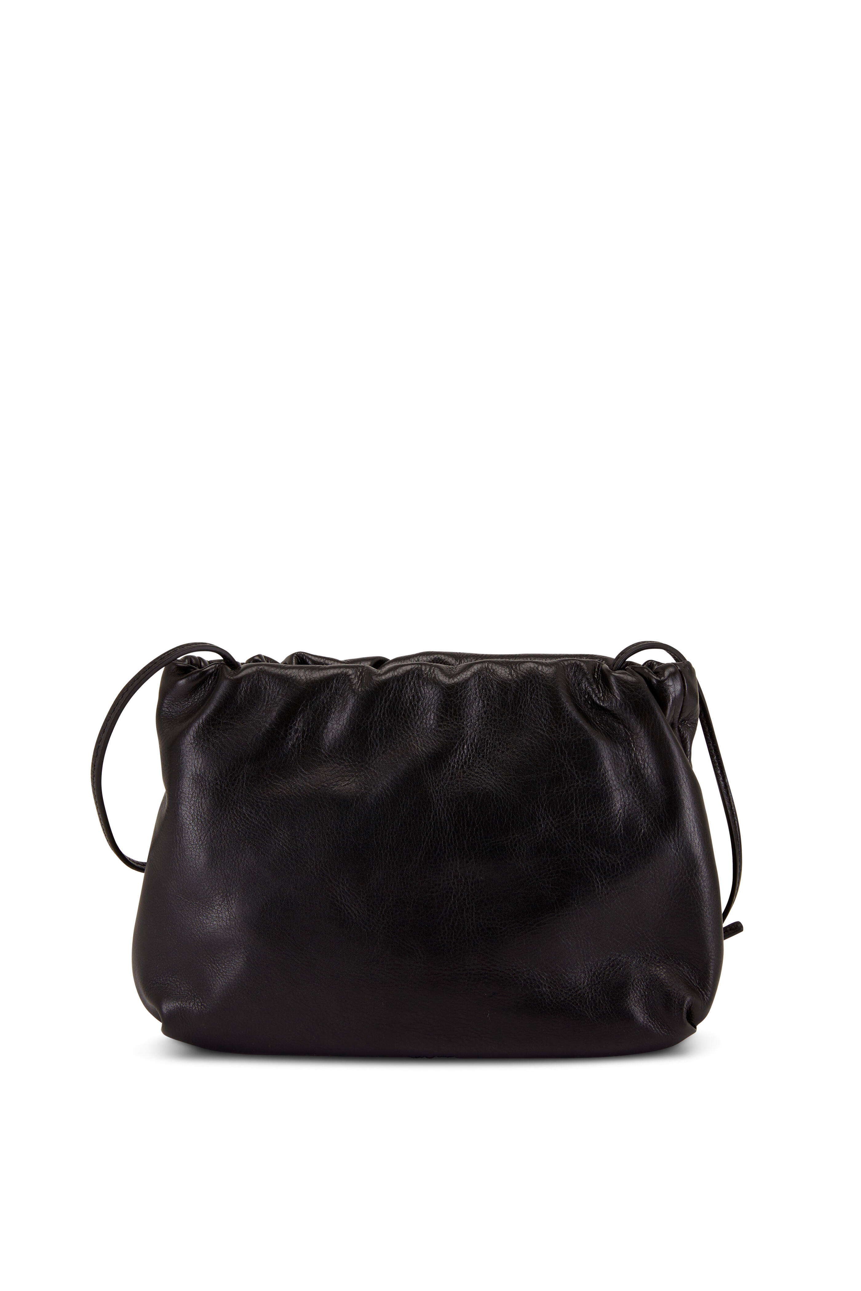 The Row - Bourse Black Leather Shoulder Bag | Mitchell Stores