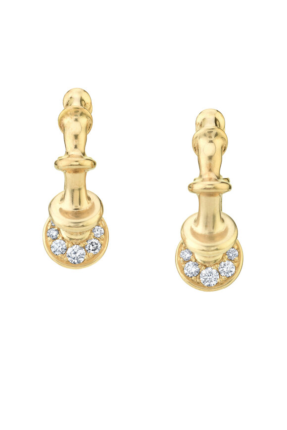 Vram Chrona Diamond Hoop Earrings