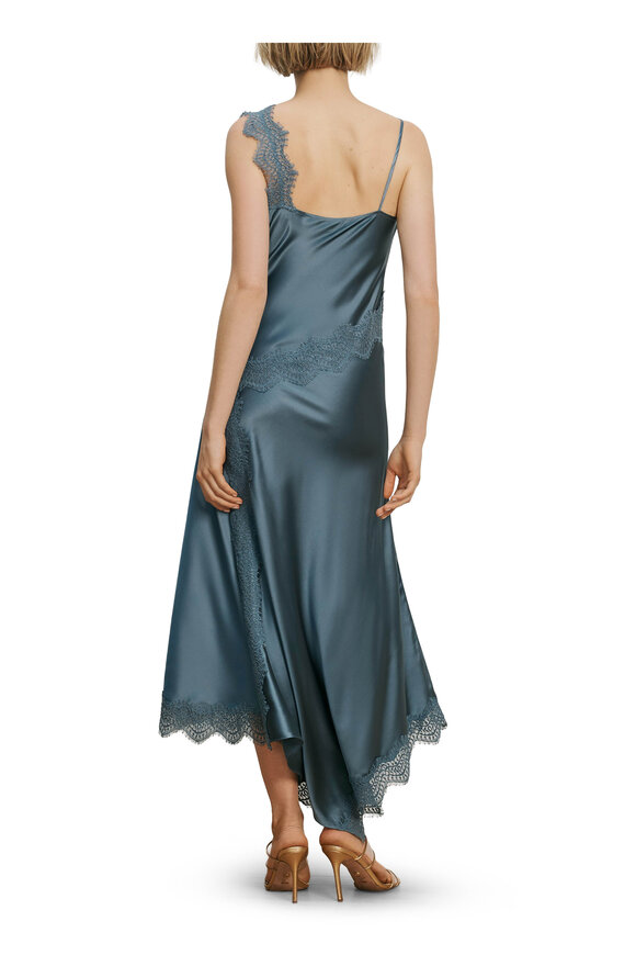 Veronica Beard Vernon Steel Blue Lace Maxi Dress - view 3