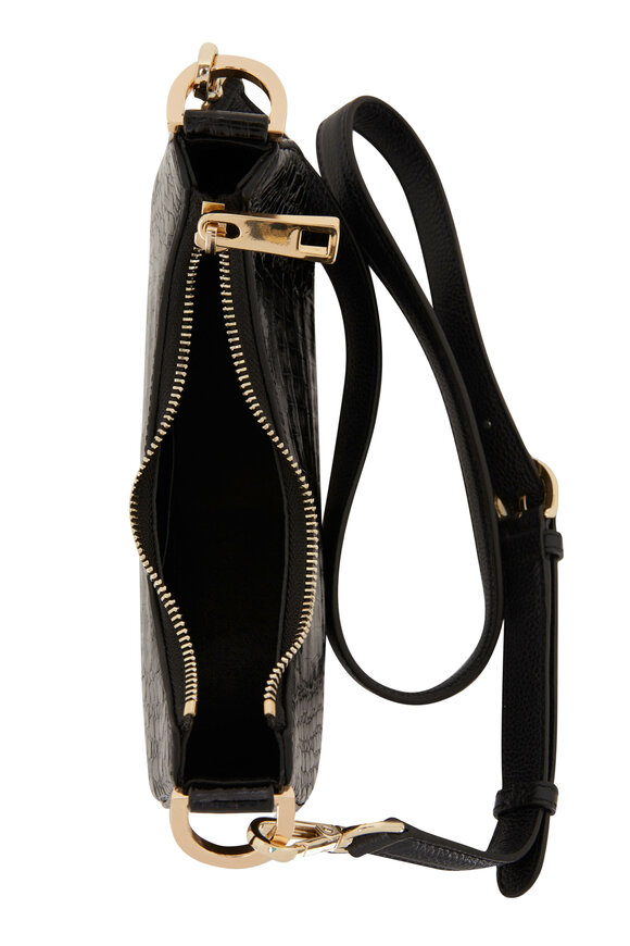 Maria Oliver - Mia Shiny Black Shoulder Bag 