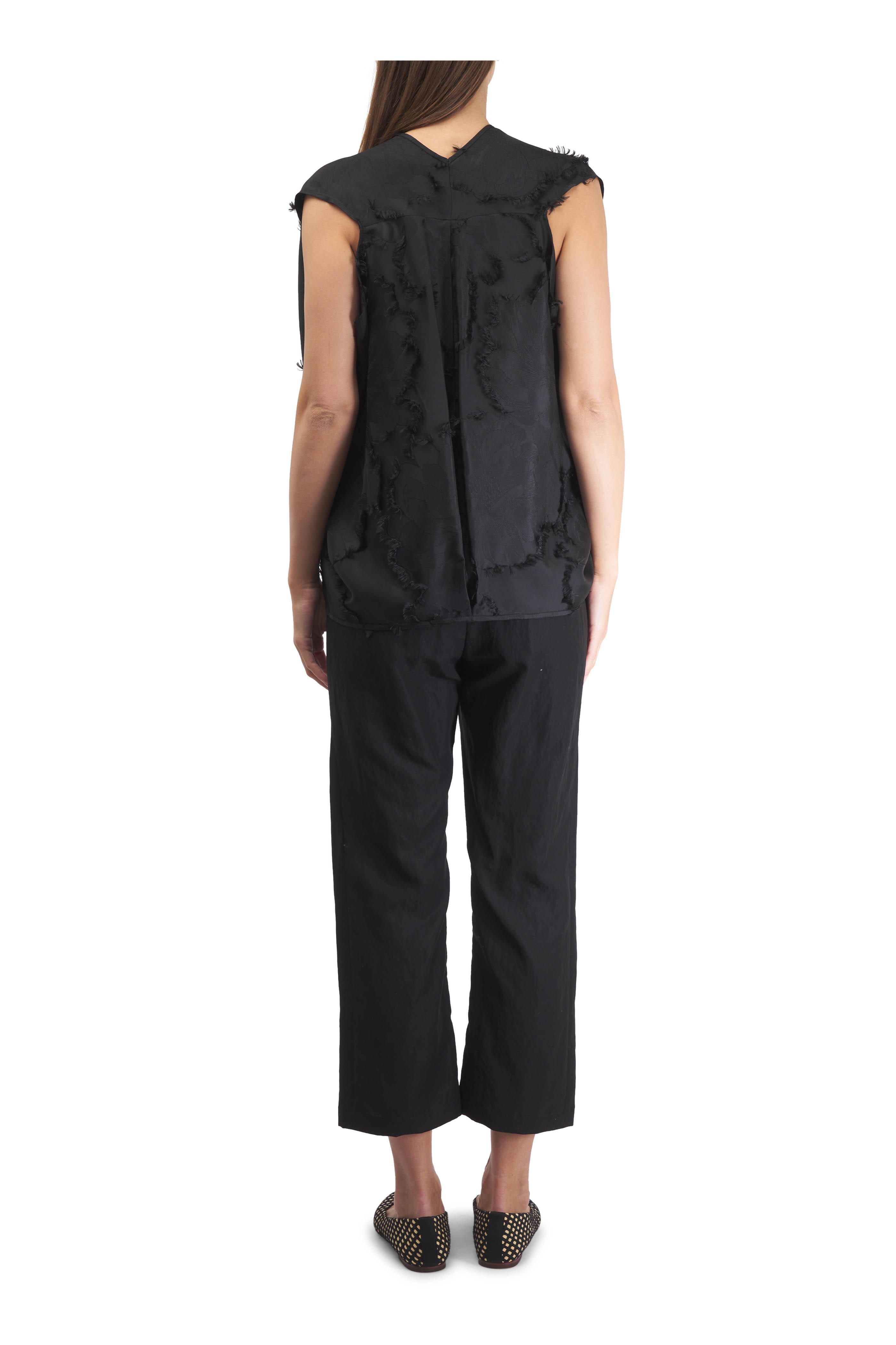 Zero + Maria Cornejo - Ina Lotus Coupe Black Top