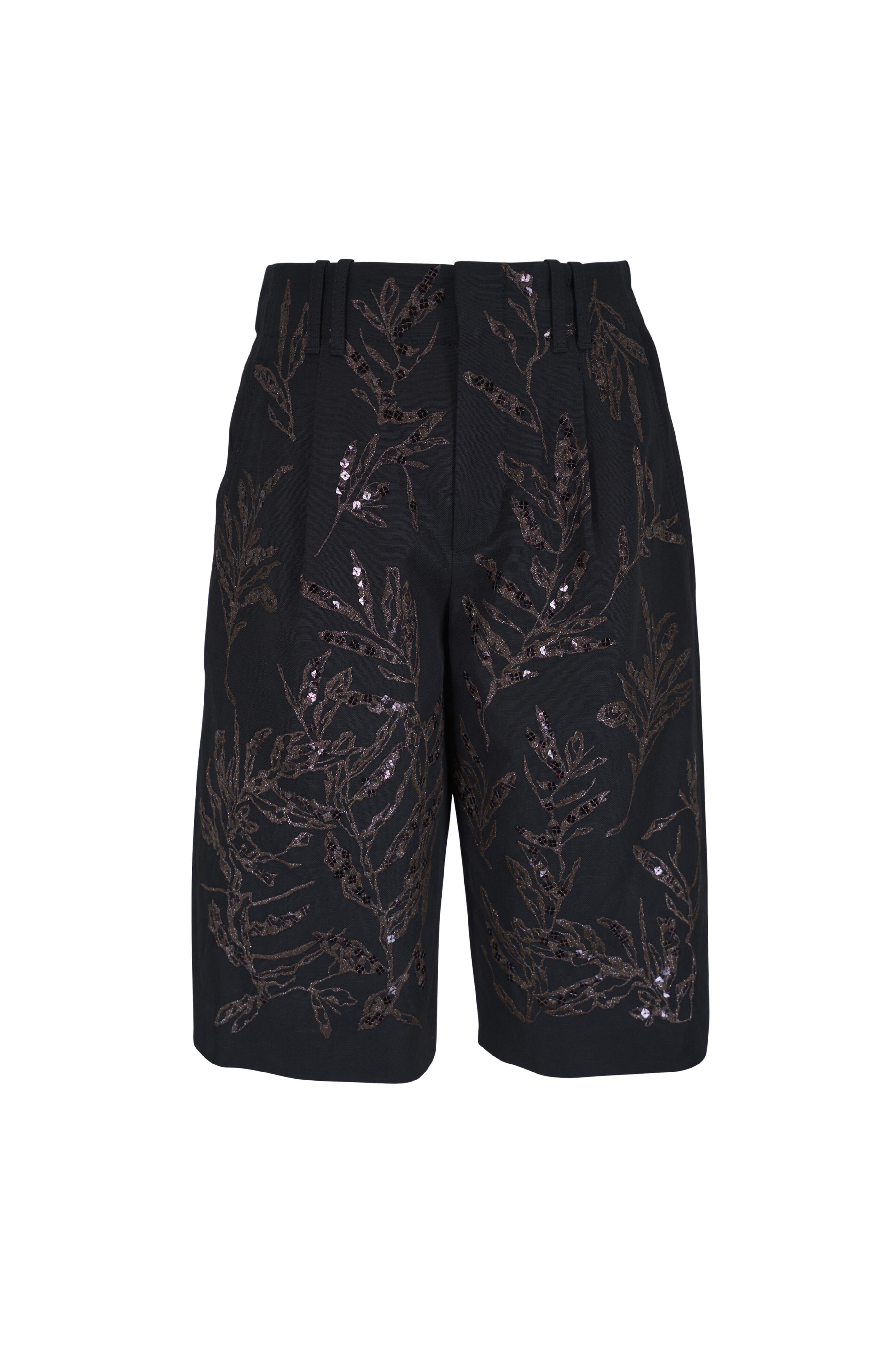 Brunello Cucinelli - Black Structured Herbarium Embroidered