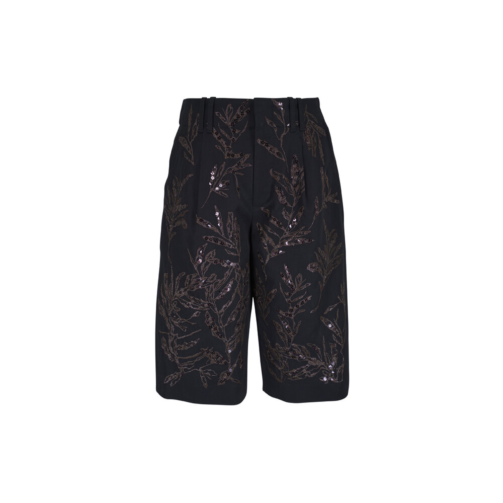 Brunello Cucinelli - Black Structured Herbarium Embroidered