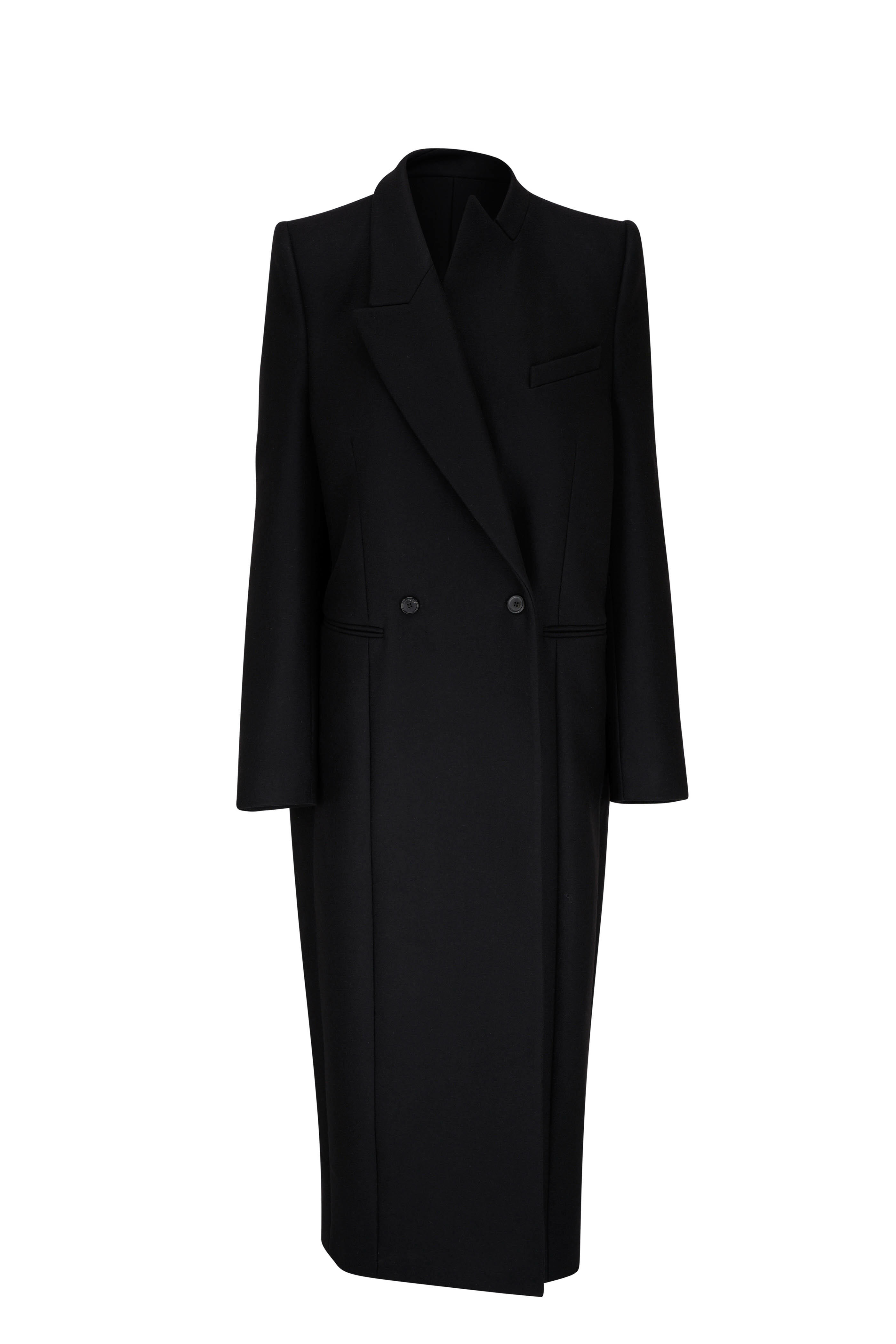 【la peau de gem】shaggy middle coat black LA PEAU DE GEM shaggy middle coat black