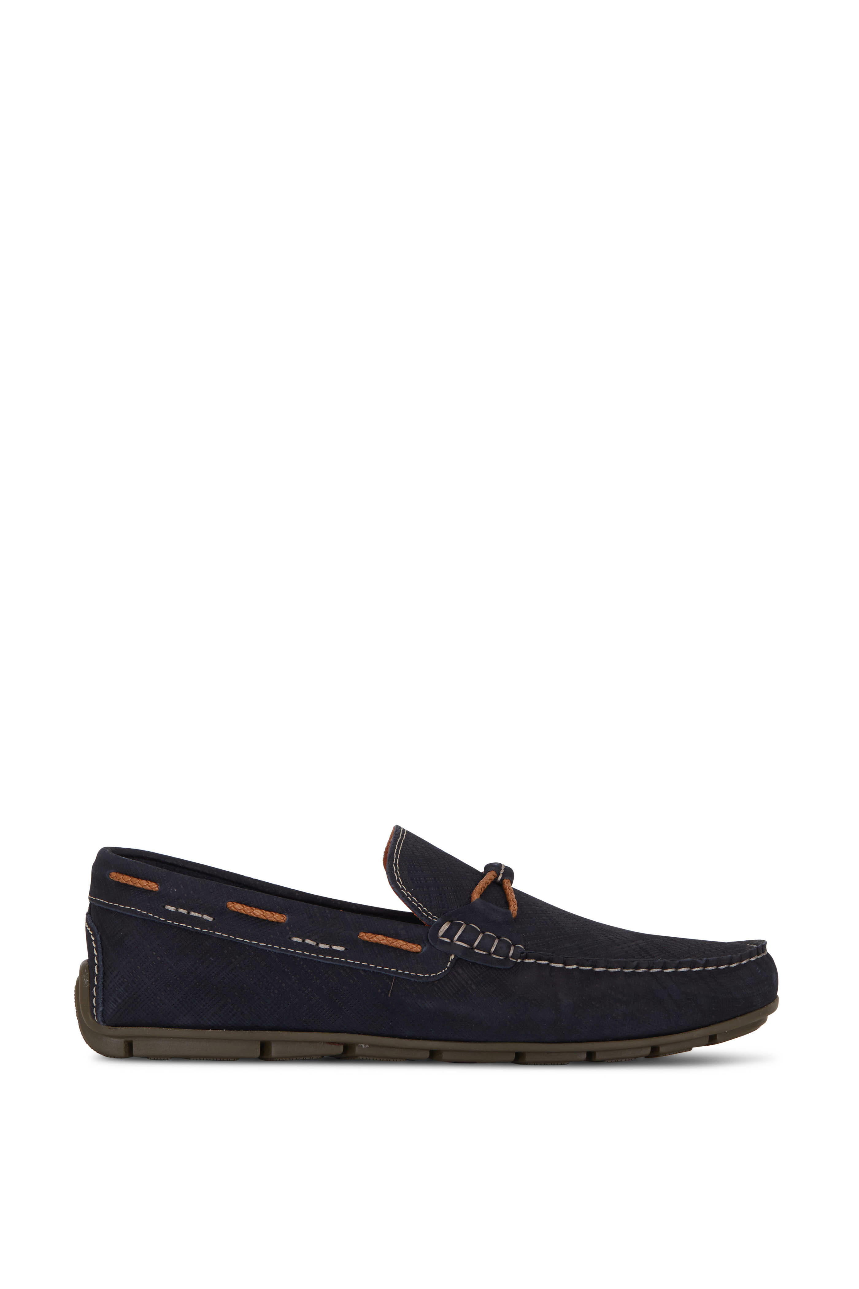 Martin Dingman Blue Bermuda Braid Driving Loafers Casual Dress Men 11 Martin Dingman - Bermuda Braid Navy Loafer | Mitchell Stores main image 4