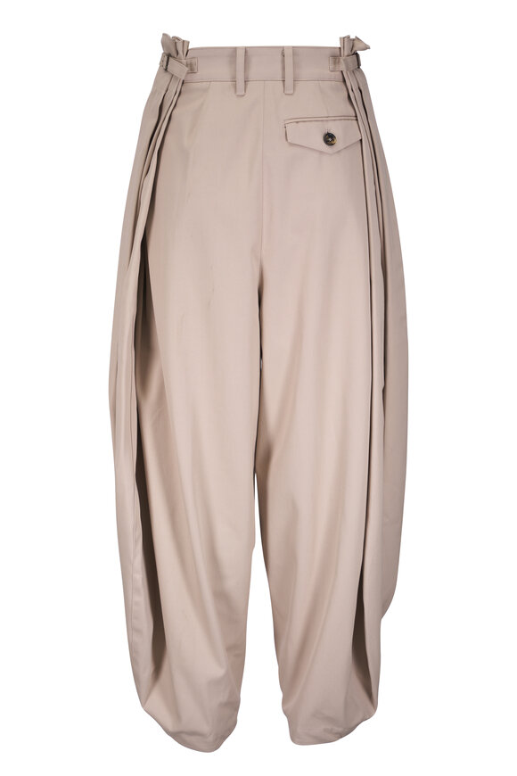Loewe Beige Draped Barrel Leg Pant - view 4