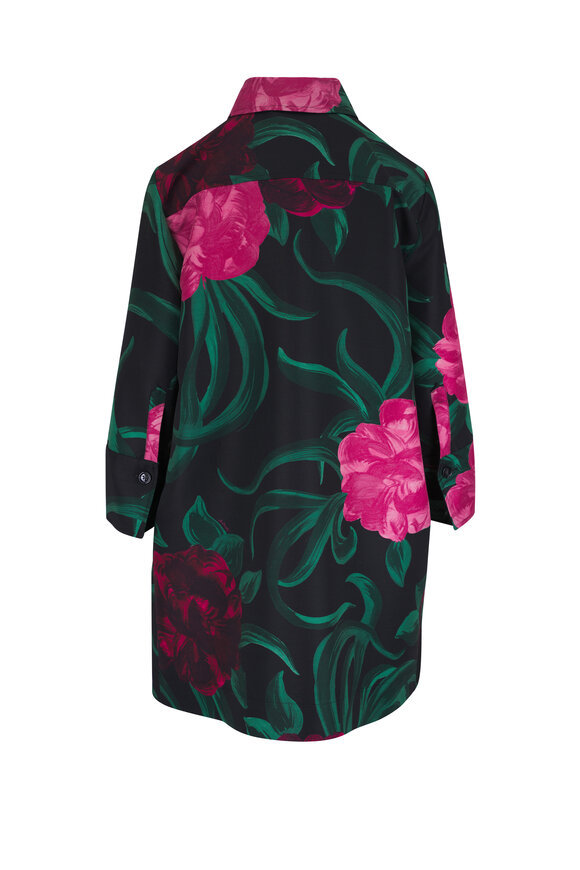 La DoubleJ Short Artemis Wool Cady Peony Dress - view 3