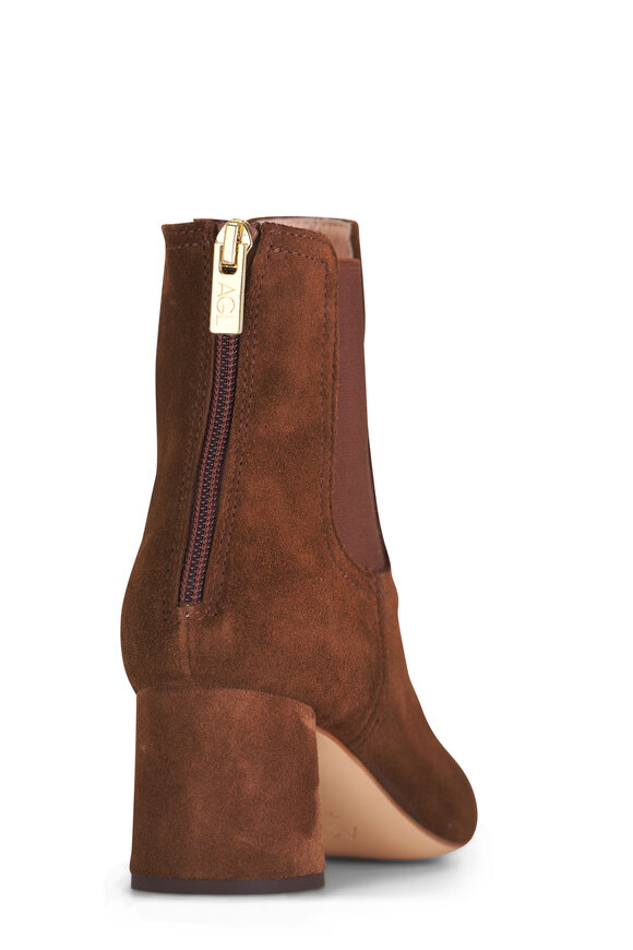 AGL - Aury Brown Suede Short Boot, 55mm 