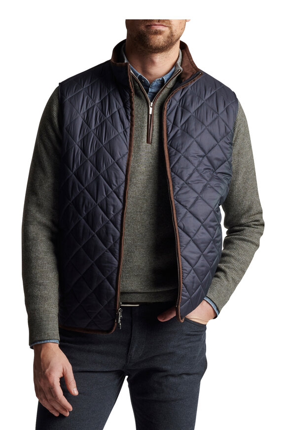 Peter Millar - Essex Black Quilted Travel Vest 