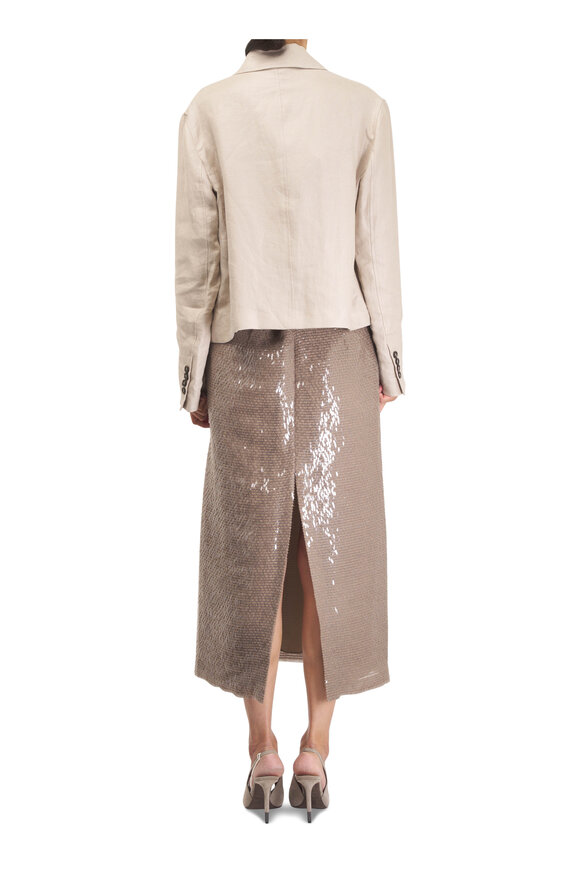 Brunello Cucinelli Crispy Silk Dazzling Cascade Skirt - view 4
