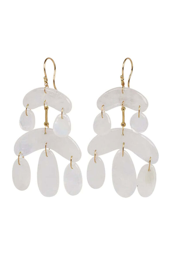 Ten Thousand Things Moonstone Mini Cut Stone Chandlier Earrings