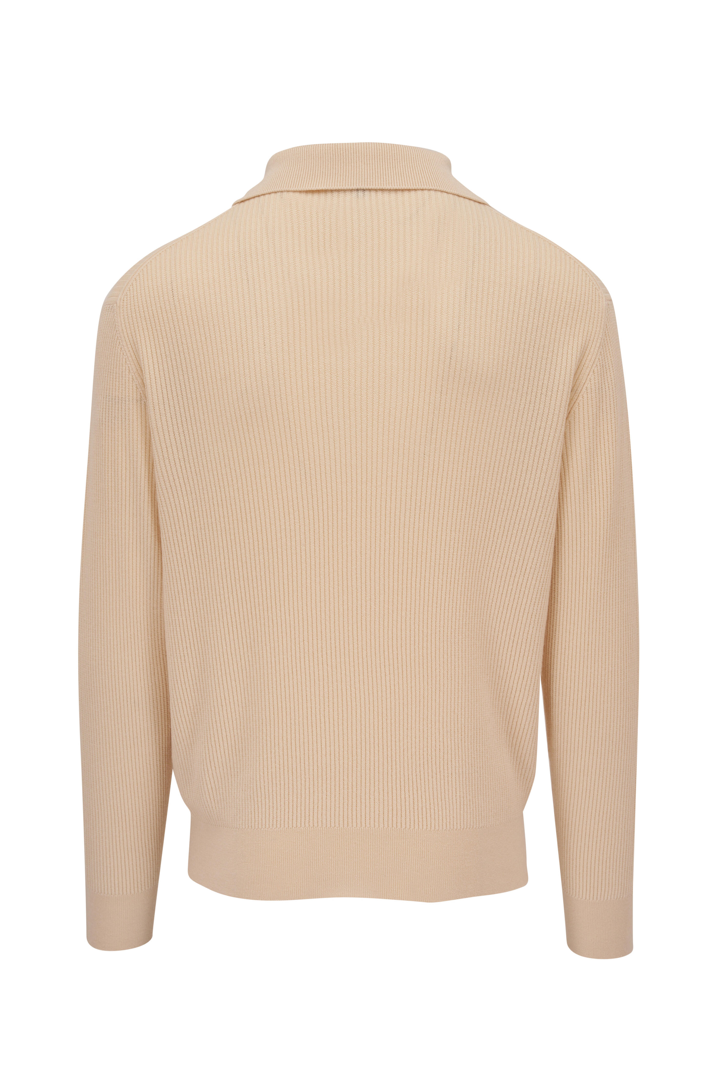 Loro Piana - Akan Cashmere-Silk Ribbed Quarter Zip Sweater