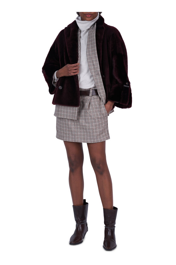 Brunello Cucinelli Multicolor Plaid Wool Double Breasted Blazer - view 4