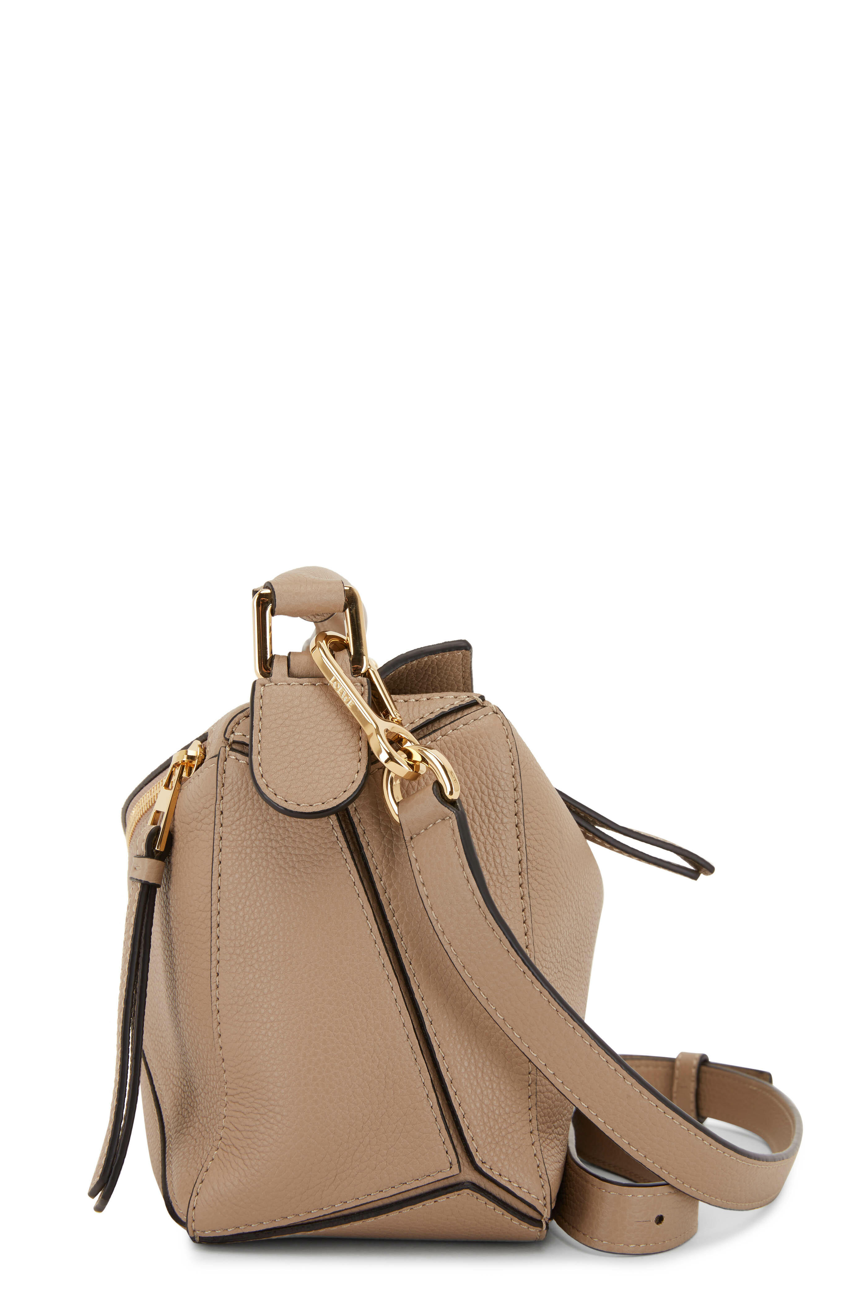 Loewe - Small Puzzle Sand Leather Shoulder Bag | Mitchell Stores