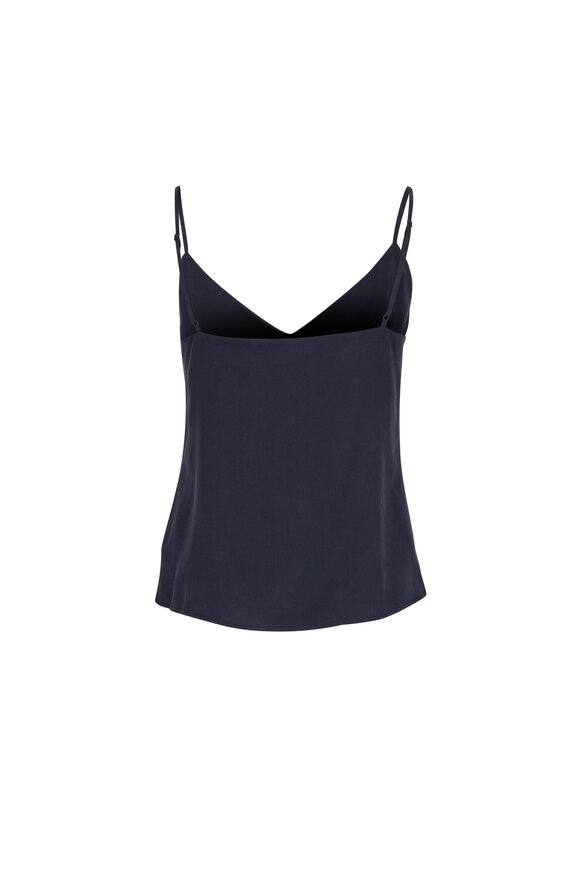 L'Agence - Jane Navy Blue Silk Top