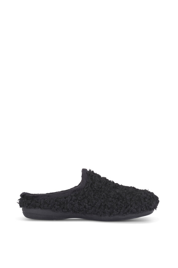 Ron White Teddington Onyx Open Back Boucle Slipper - view 2