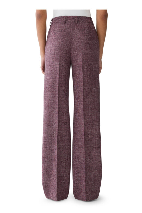 Lafayette 148 New York Gates Mulberry Multi Wool Mouline Pant - view 3