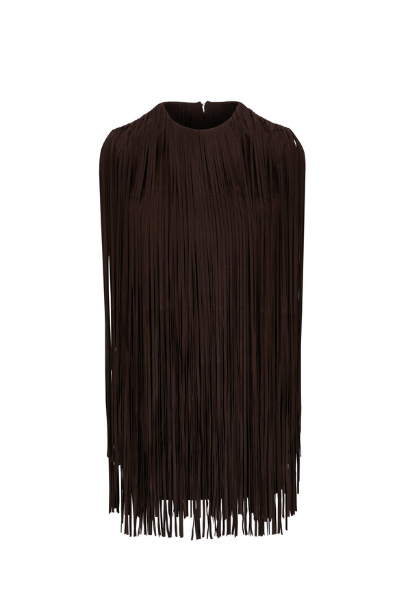 Michael Kors Collection - Chocolate Fringe Suede Dress