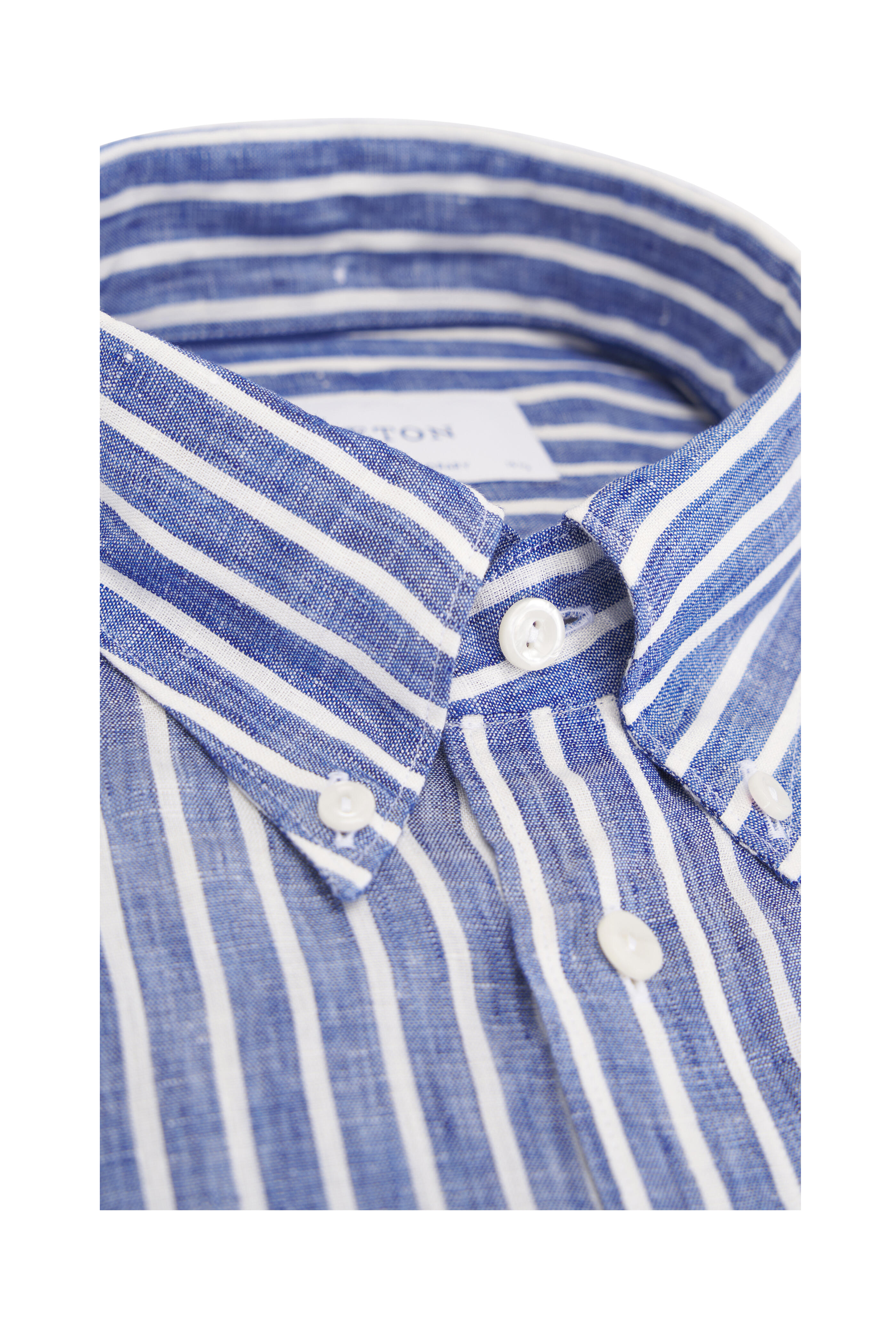 Eton - Blue Stripe Linen Dress Shirt