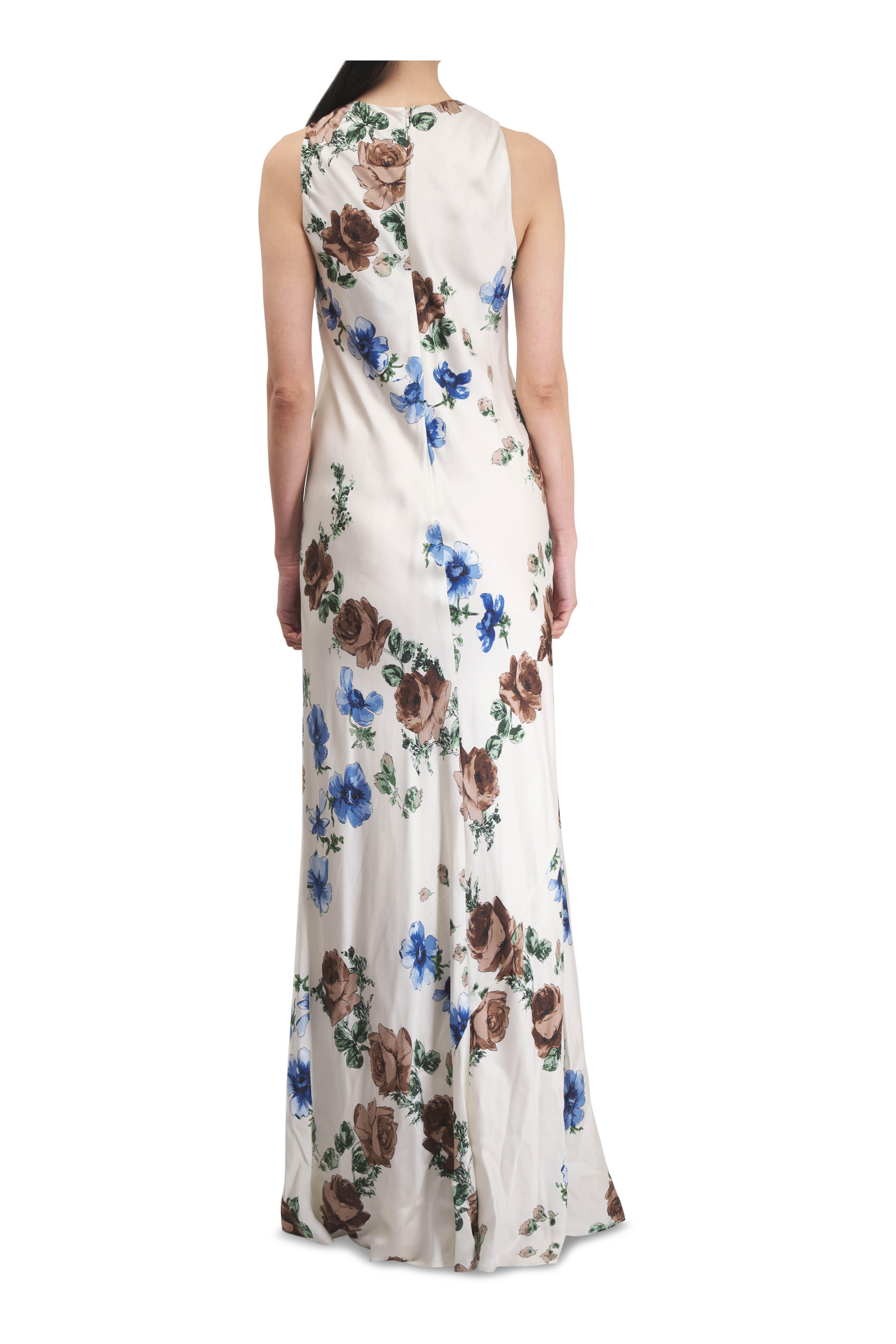 Lela Rose - Francie Floral Print Crepe Maxi Dress