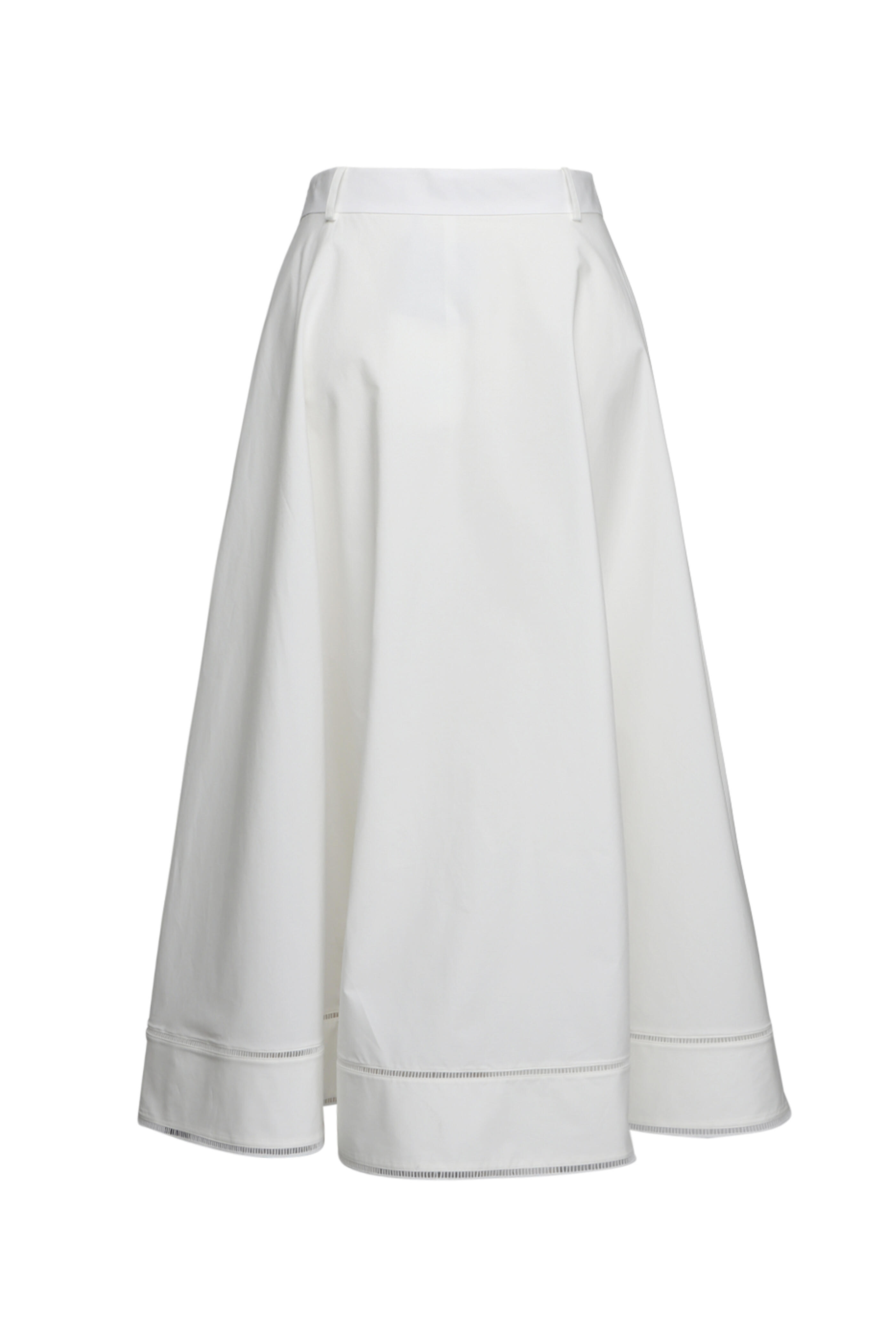 Rohe Frames - Optic White Embroidered Midi Skirt
