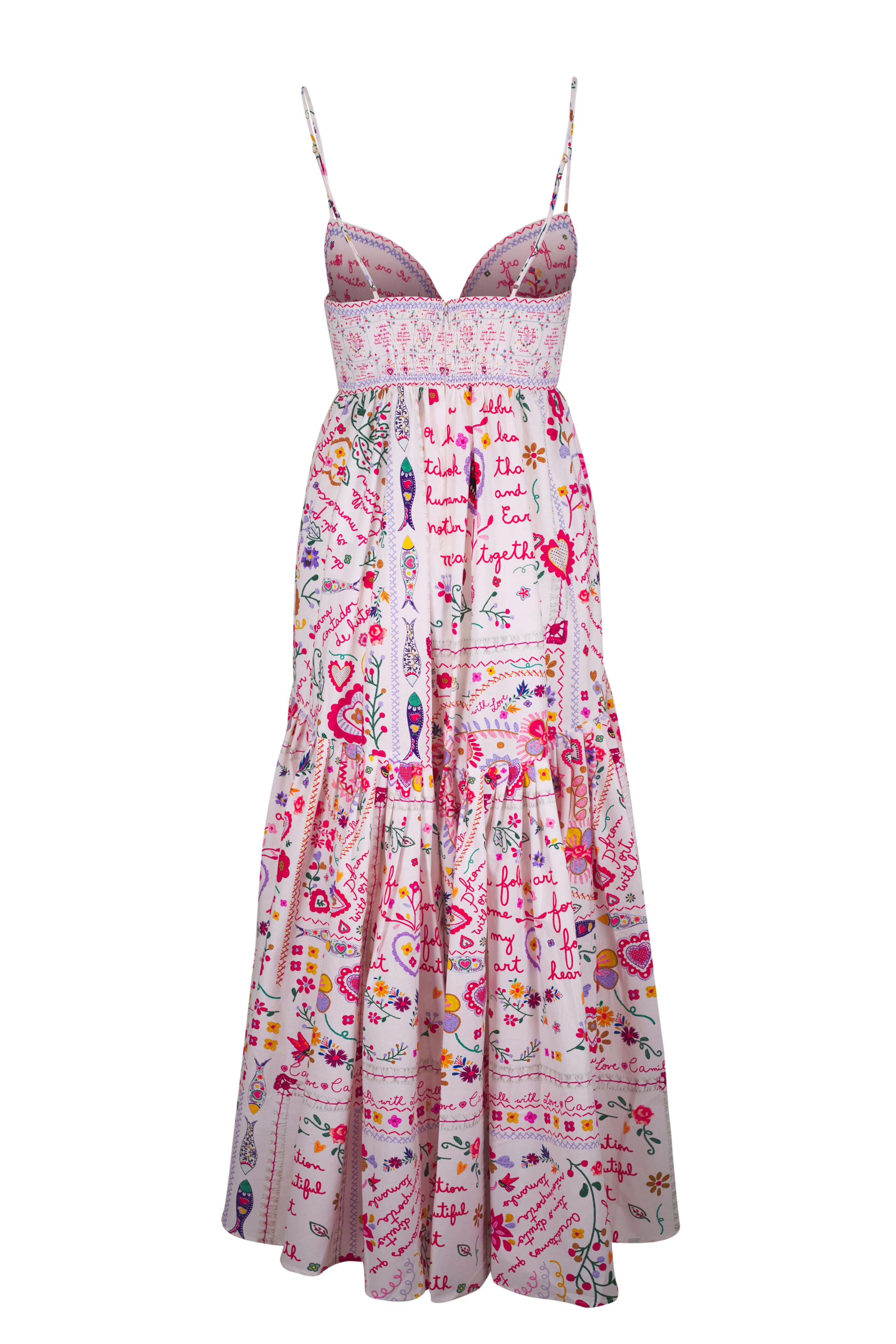 Camilla - A Kitsch In Time Multicolor Strappy Midi Dress