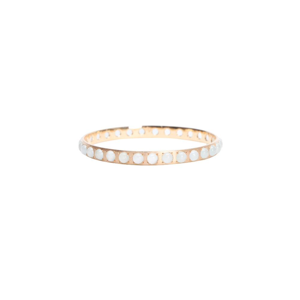Irene Neuwirth Rose Gold Aquamarine Bangle Mitchell Stores