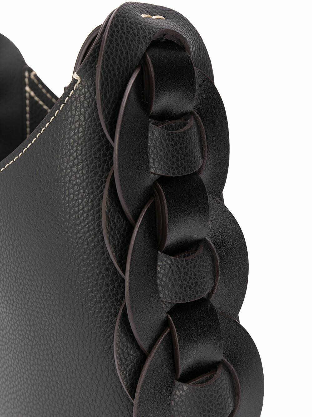Chloé - Darryl Black Grained Leather Small Hobo Bag