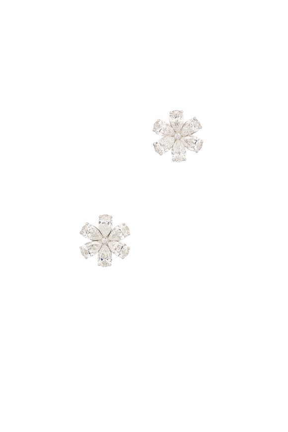 Lowy & Co Diamond Flower Earrings - view 1